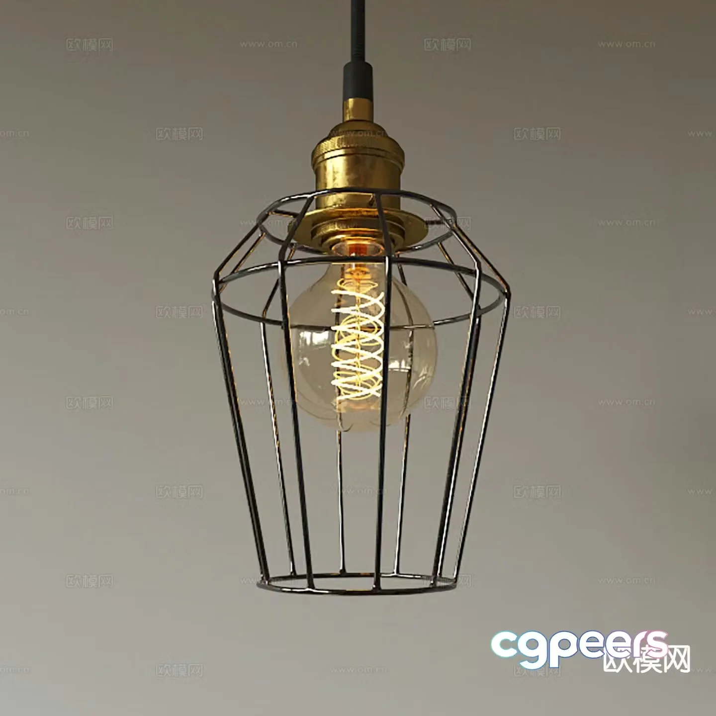 Simple European chandelier art chandelier 3d model