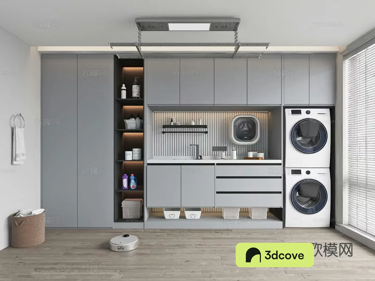 Modern washing machine cabinet