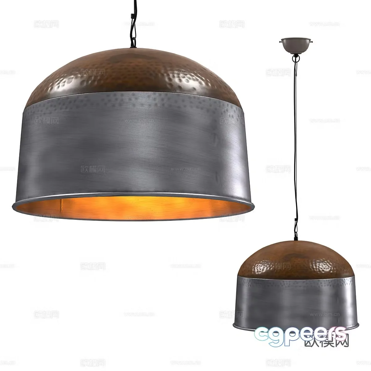 Modern simple chandelier restaurant chandelier 3D model