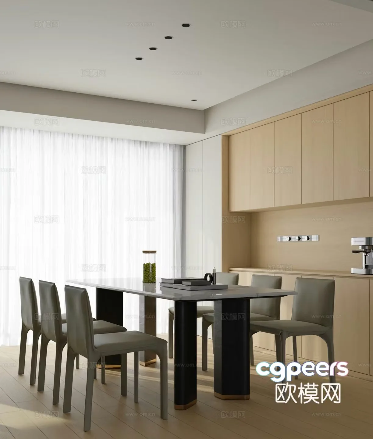 Modern restaurant 3d model