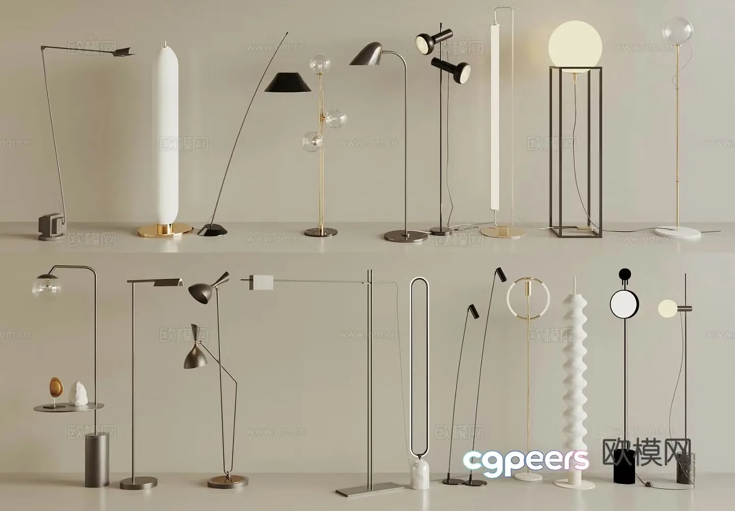 Modern floor lamp 3d model