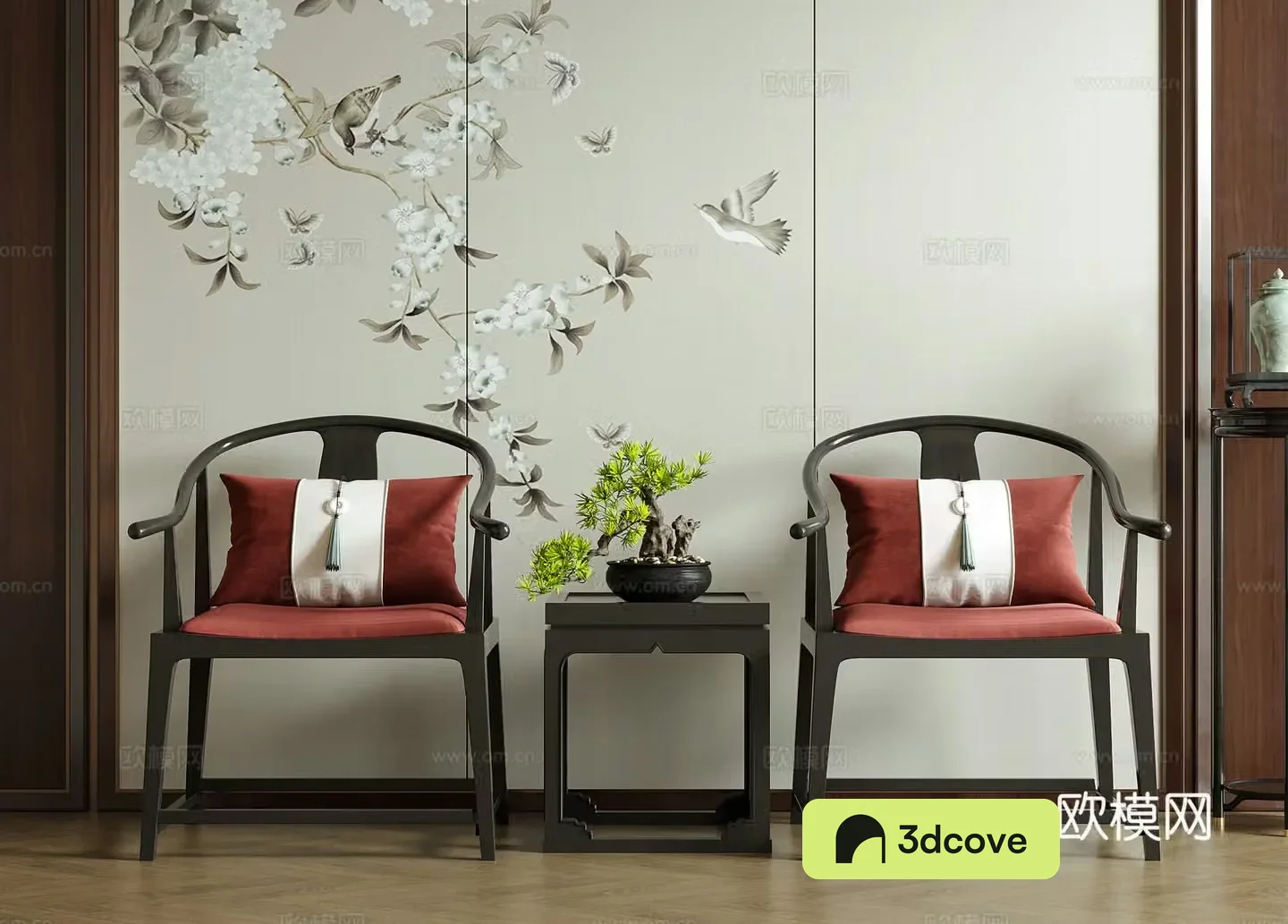New Chinese style single chair tea chair leisure chair book chair
