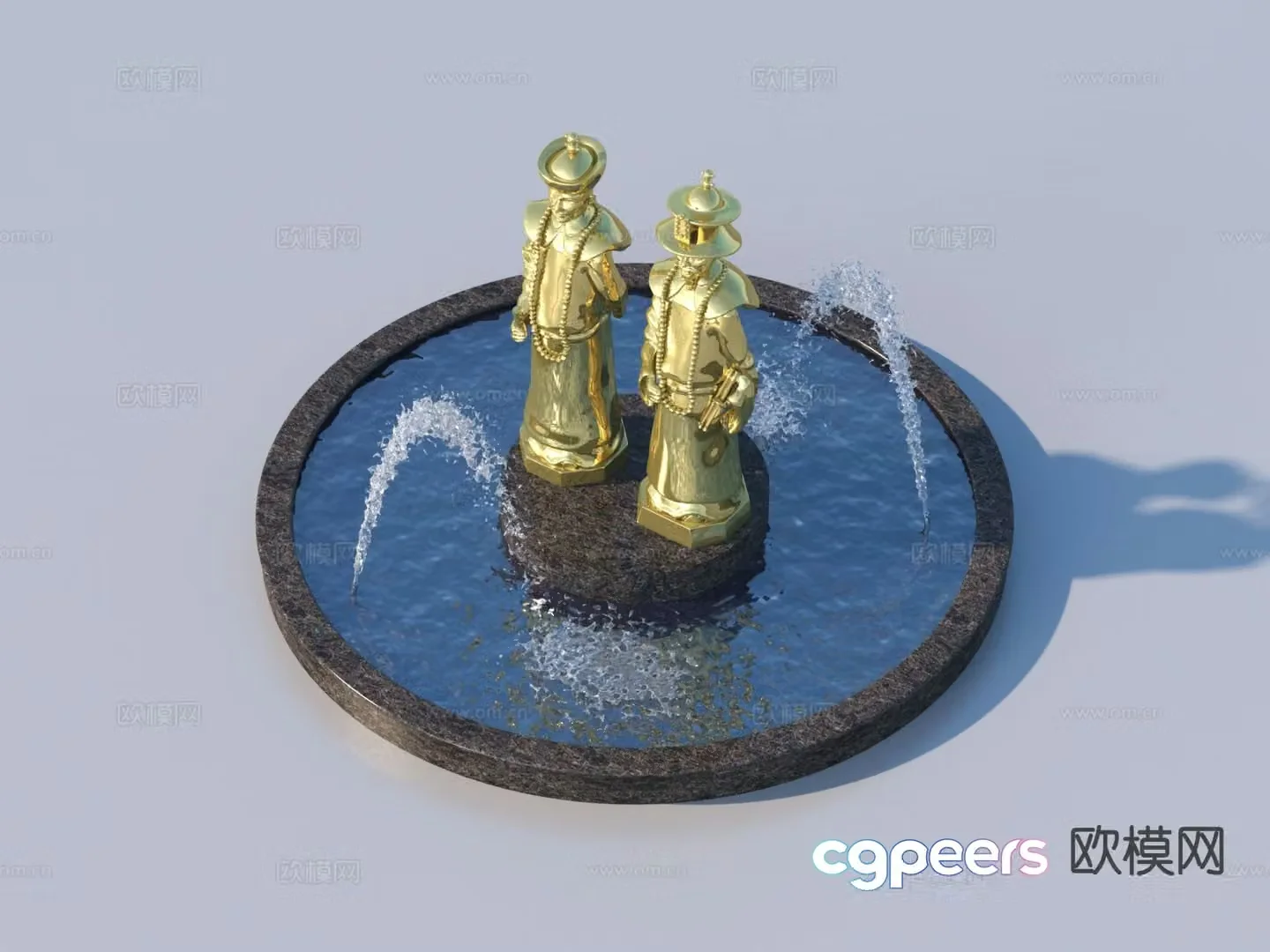 Urban Sculpture Waterscape Sketch Landscape Sculpture 3D Model