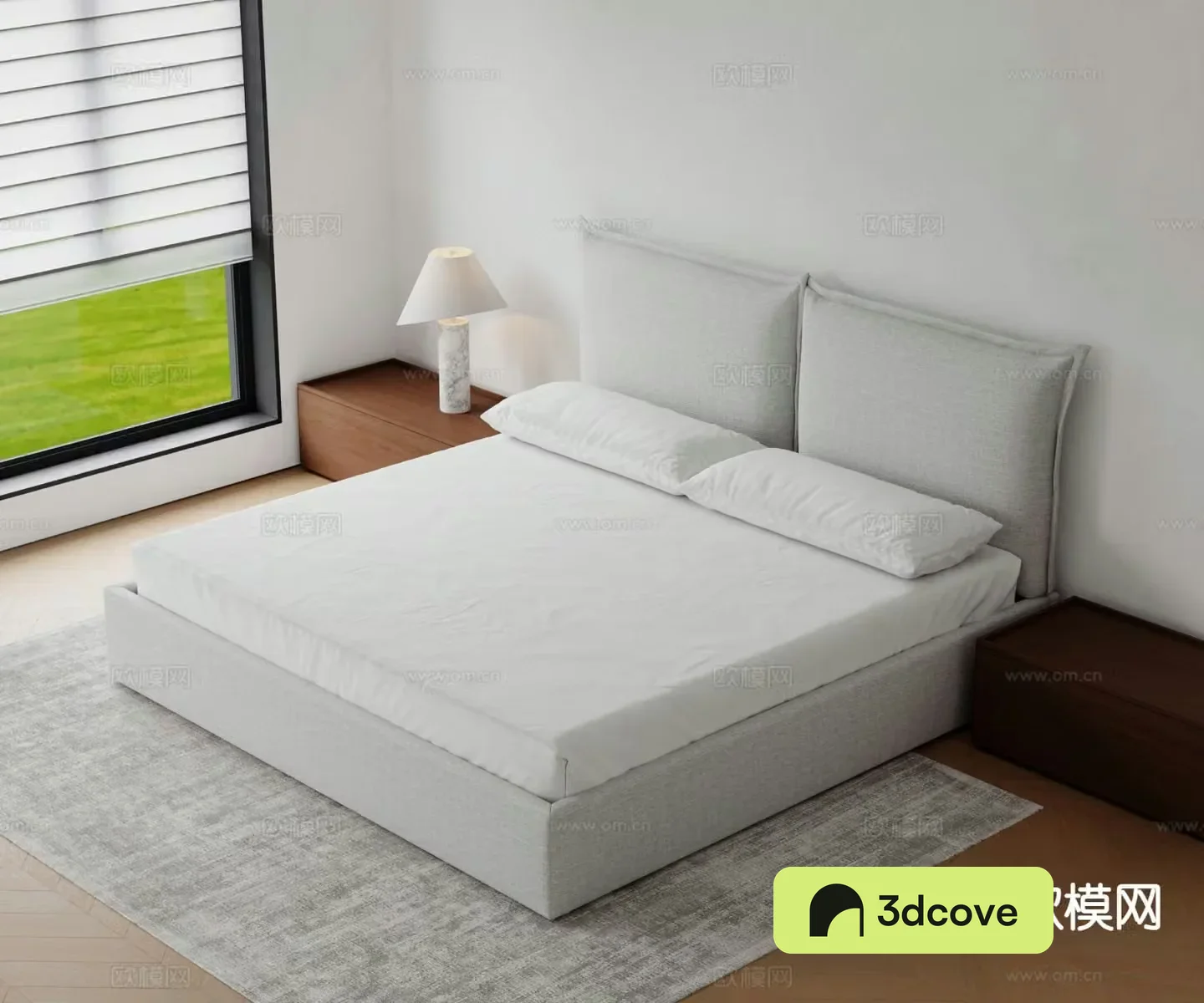 Modern double bed