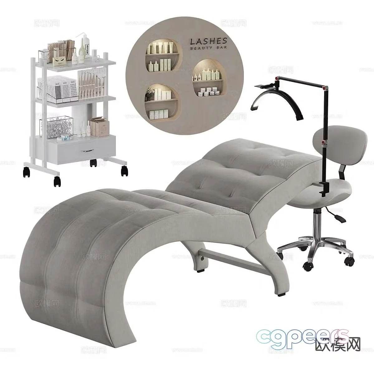 Modern SPA massage chair massage bed 3d model