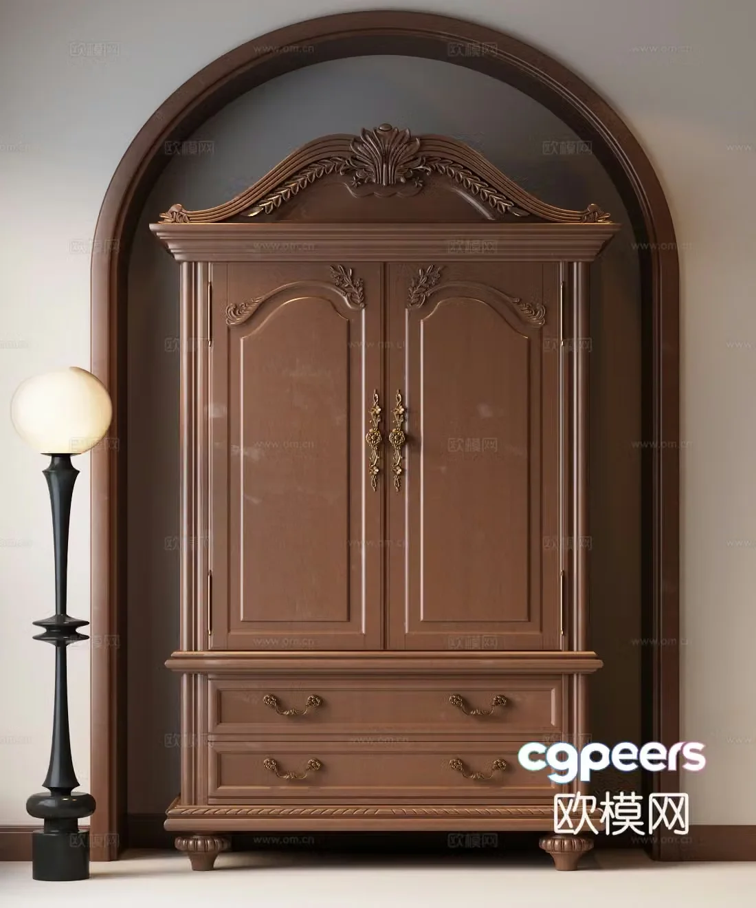 Wardrobe medieval wardrobe French medieval wardrobe European wardrobe European classic wardrobe 3d model