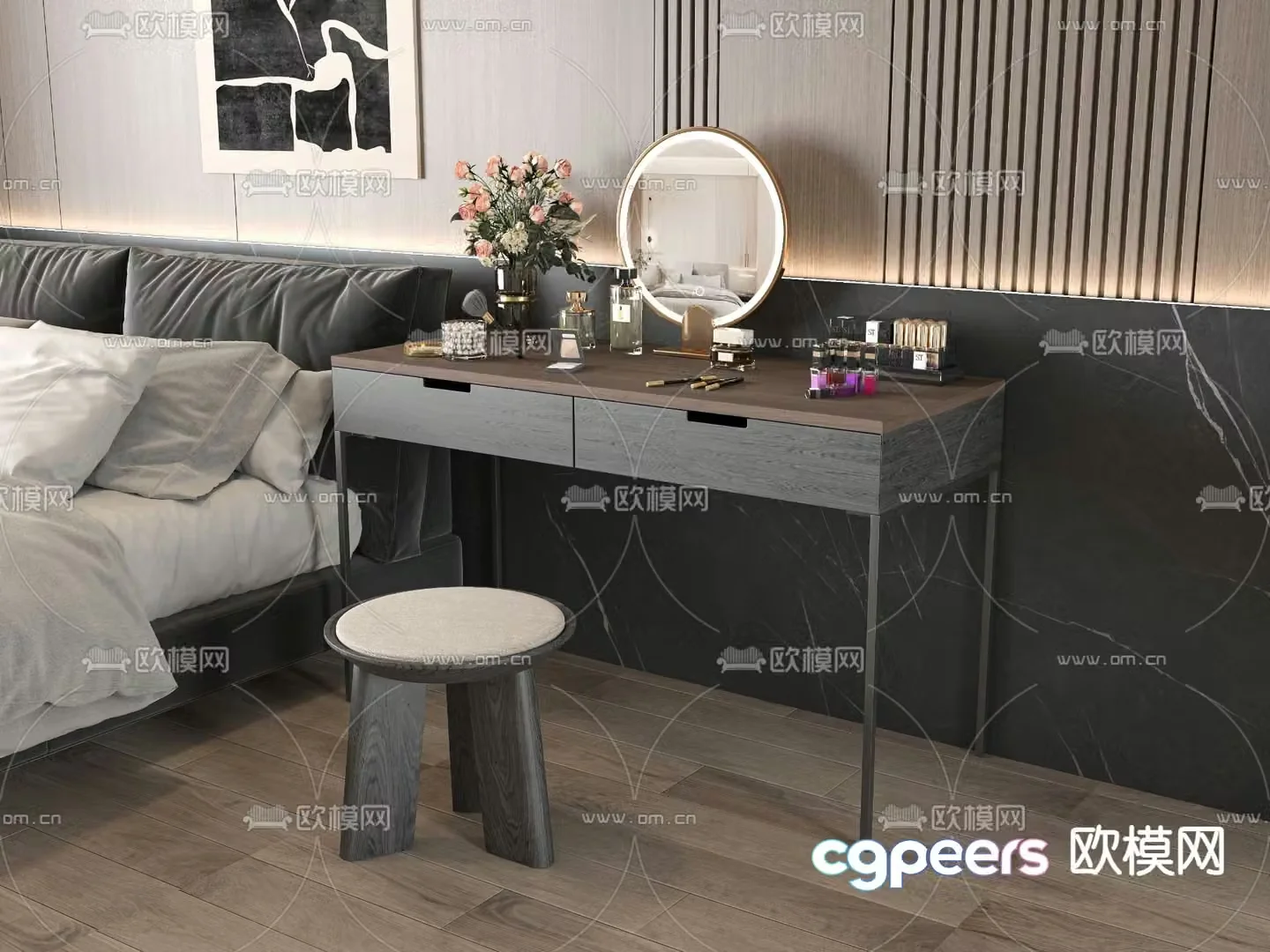 Modern dressing table dressing table 3d model
