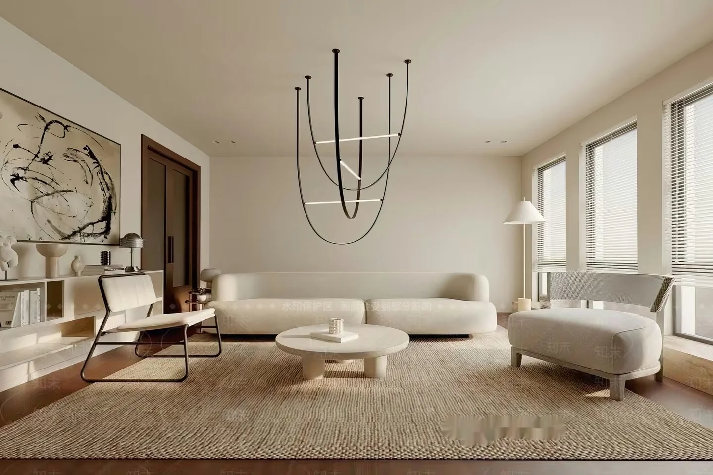 Modern Living Room 3D Model – 817 – VRAY Render