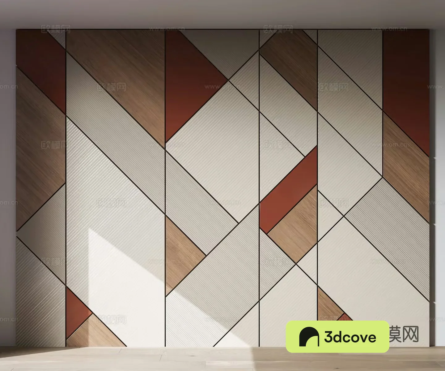 Middle-aged modeling wall Creative background wall Decorative background wall Wall decorative wall panel 3d model