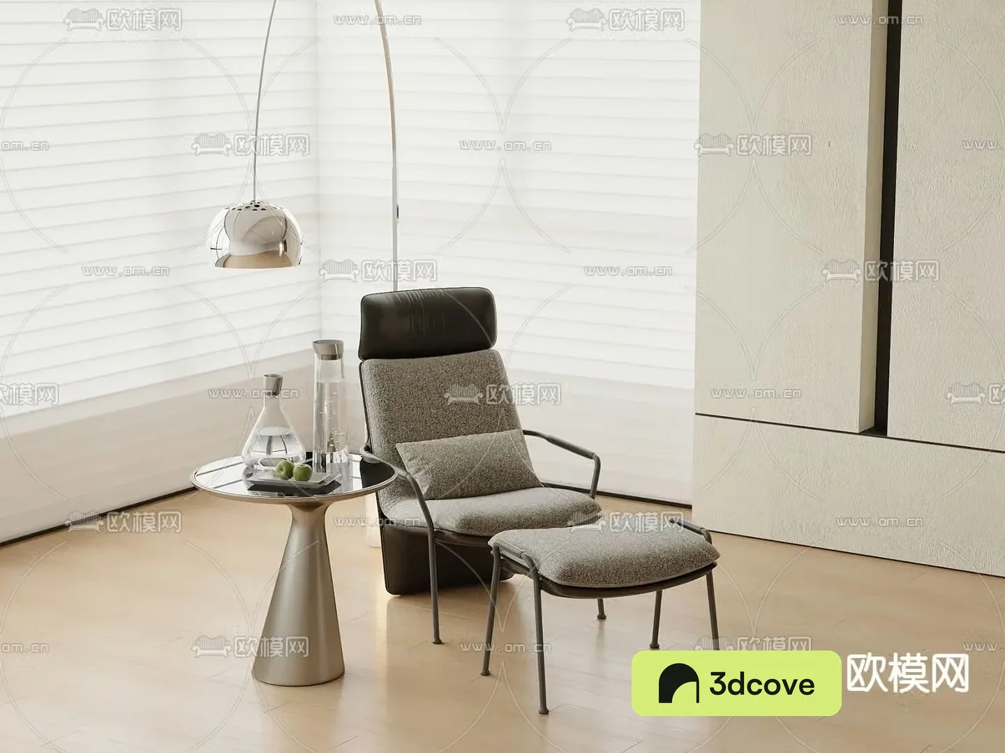 Modern lounge chair footrest balcony chair leisure chair