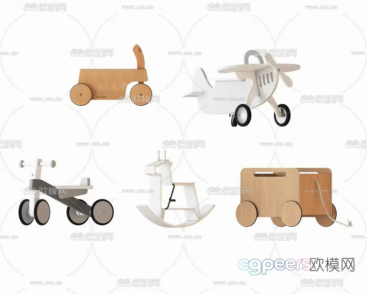 Modern children’s toy car 3d model