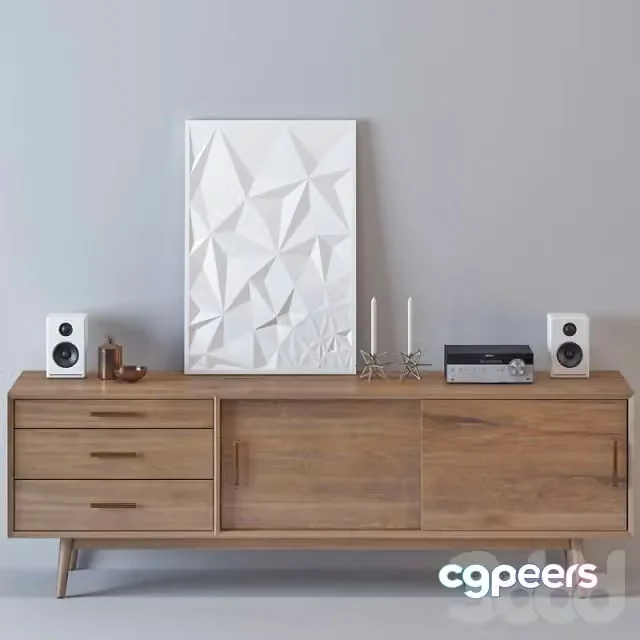 3ds Max Free – Media Console-West Elm