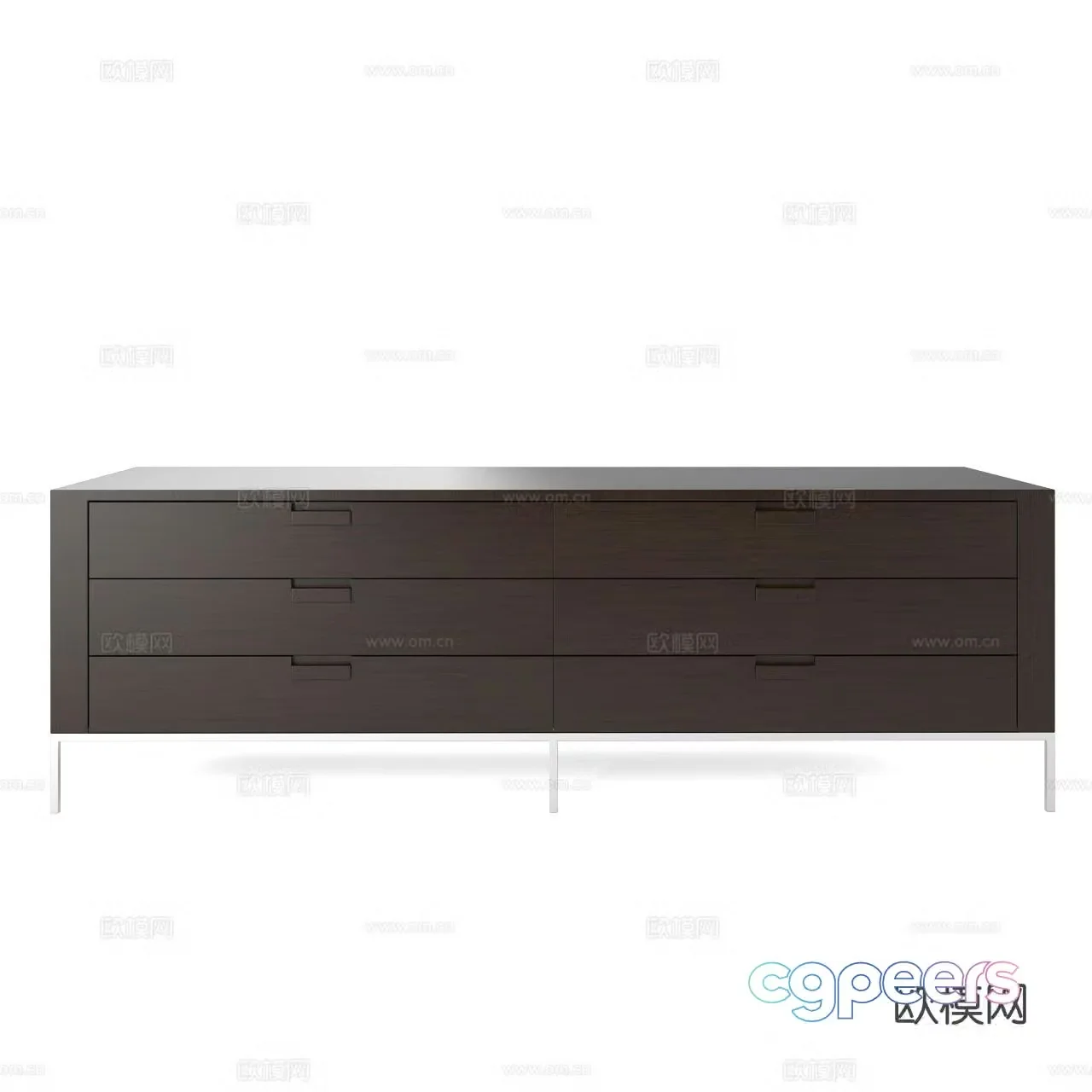 Maxalto modern chest of drawers side cabinet 3d model