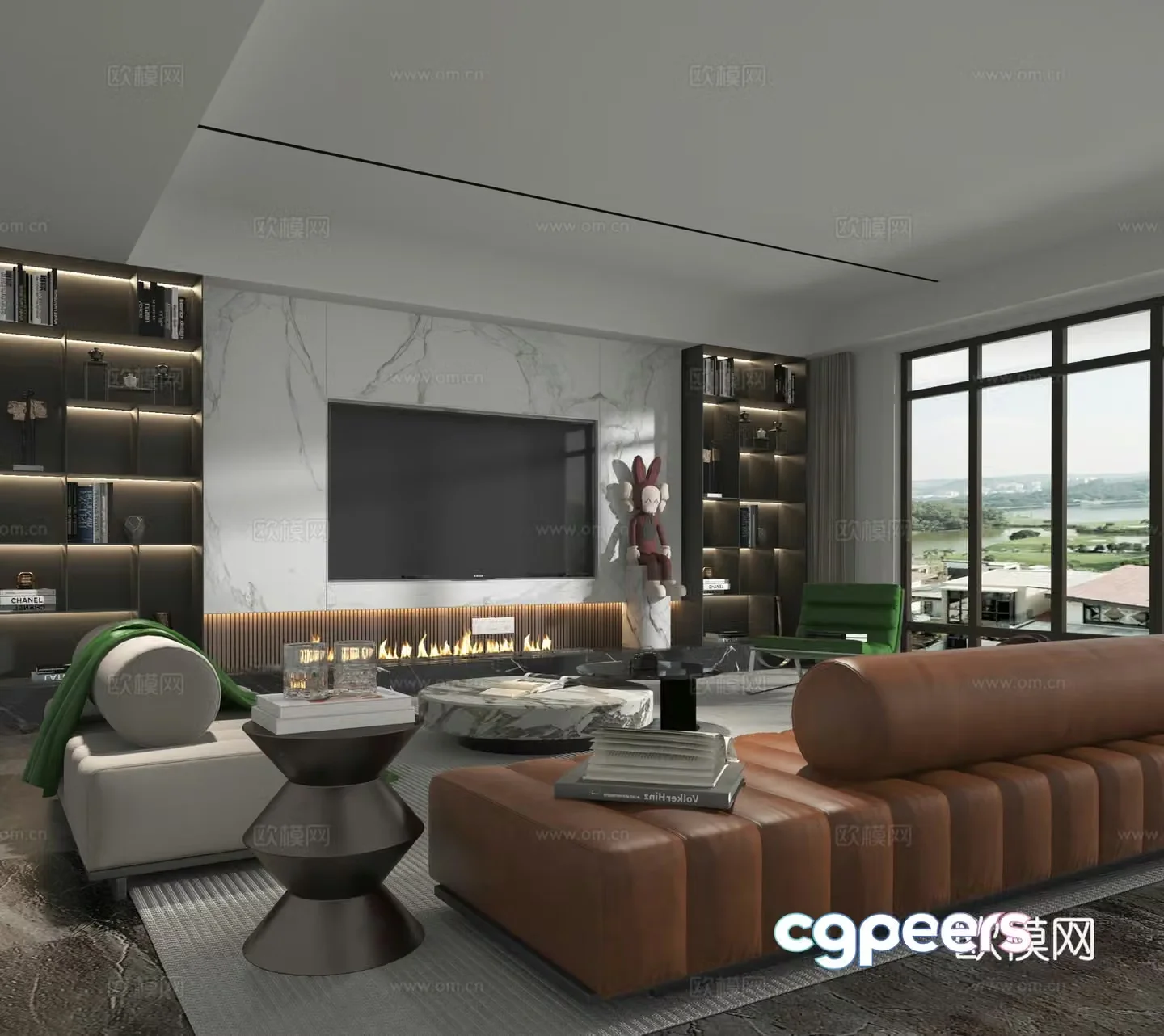 Modern living room 3d model