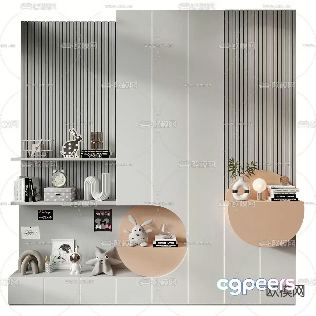 Children’s decorative cabinet locker 3d model