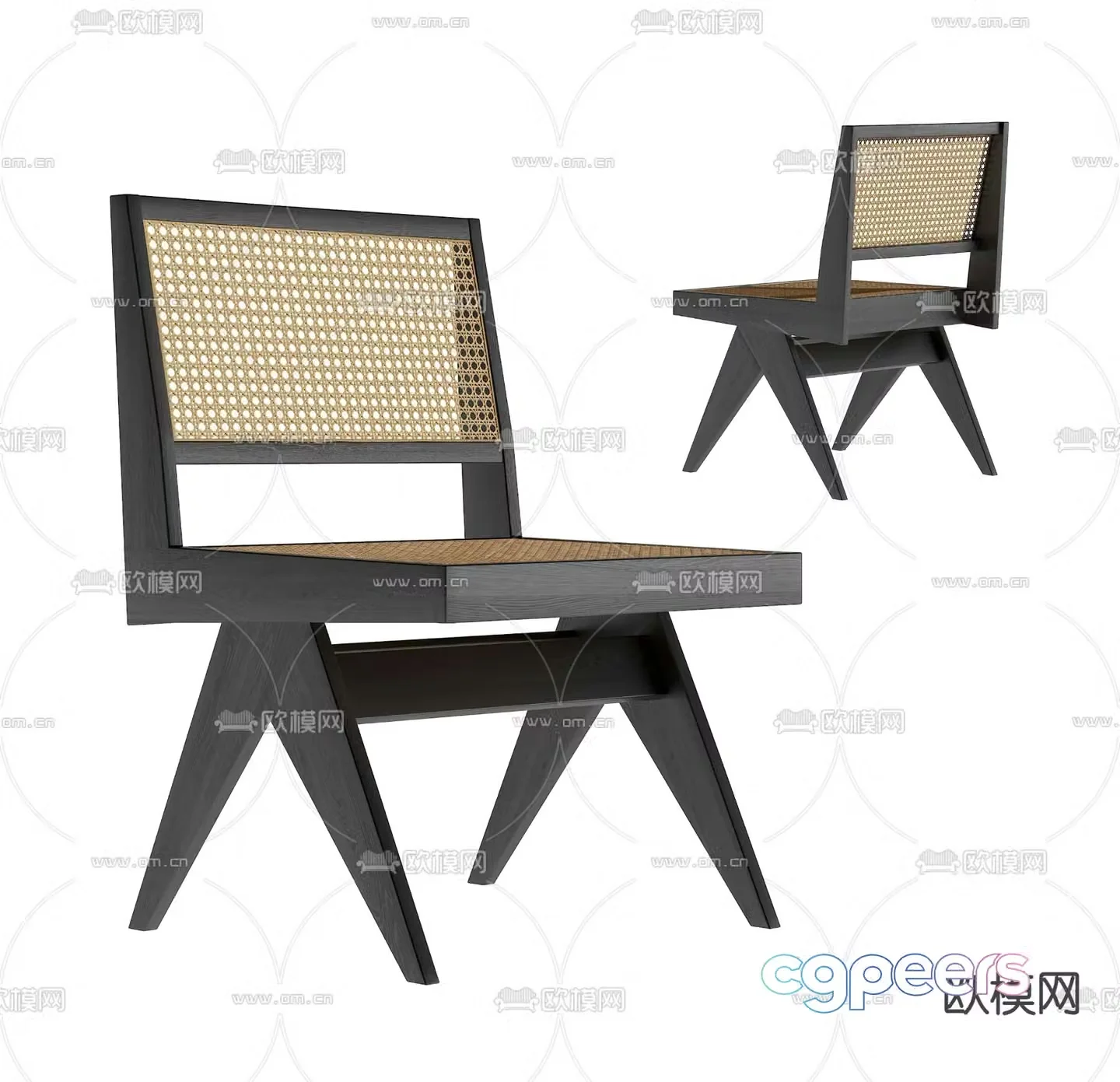 Wabi-sabi chair dining chair 3d model