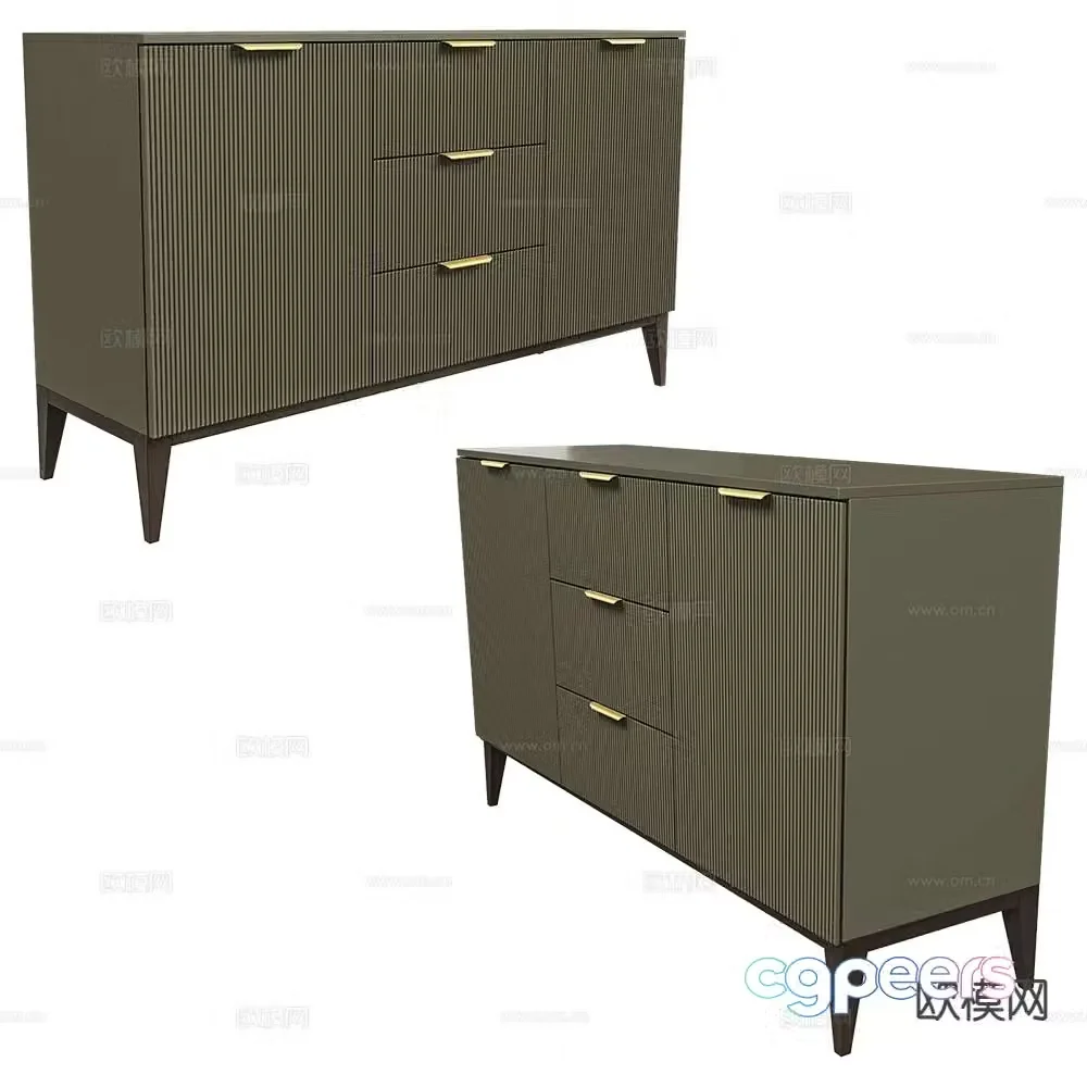 Mister side cabinet drawer 3d model