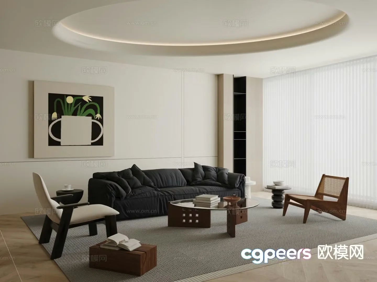 Wabi Sabi modular sofa 3d model