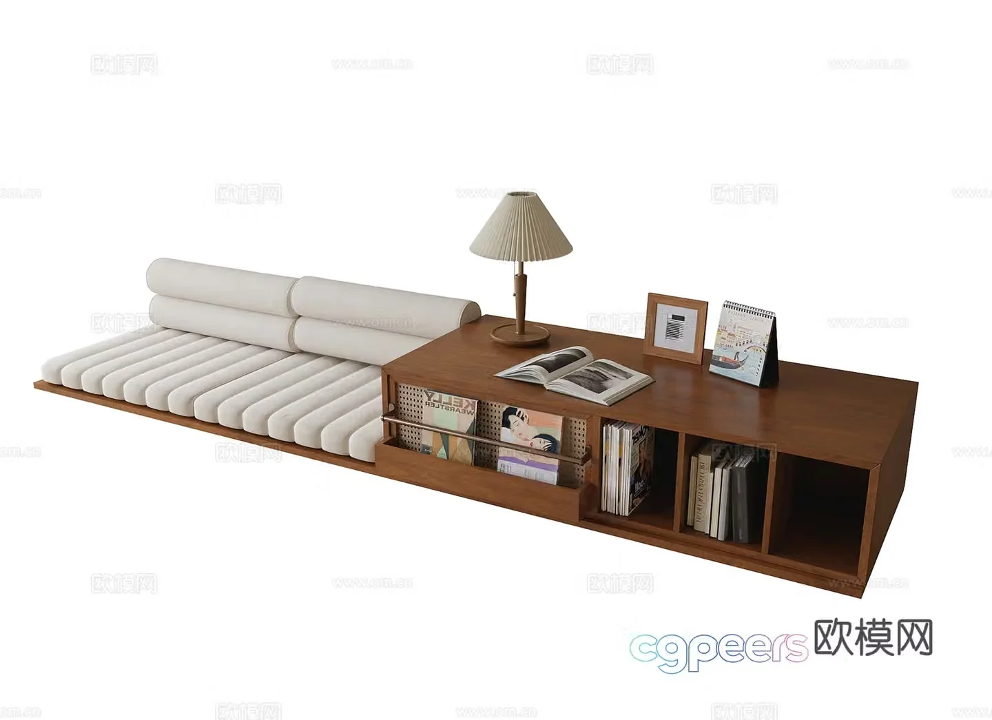Modern bay window cabinet Bathroom cushion Bathroom 3D model