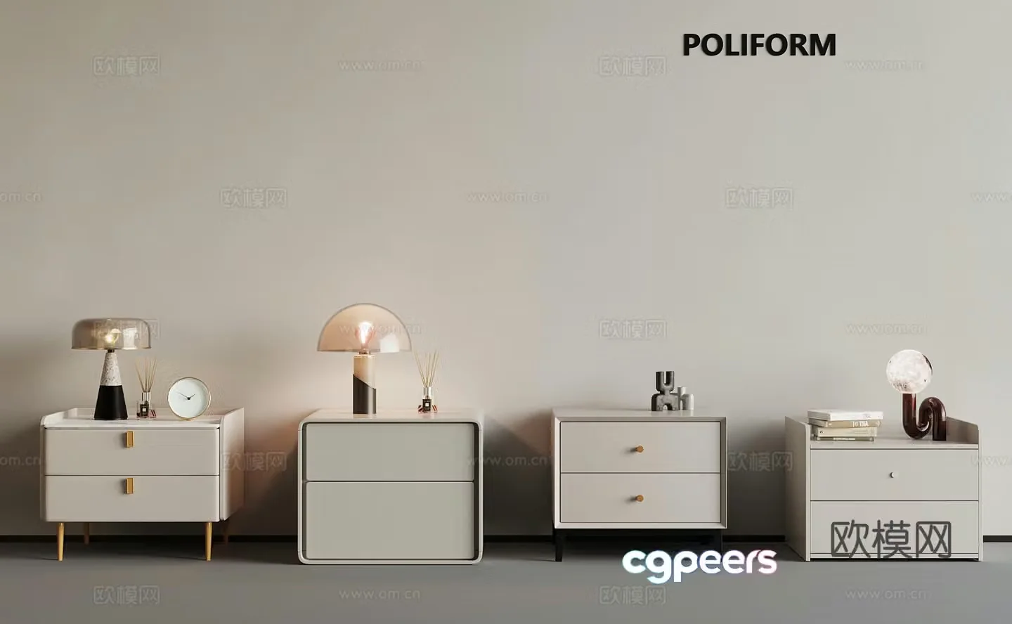 Modern night table 3d model