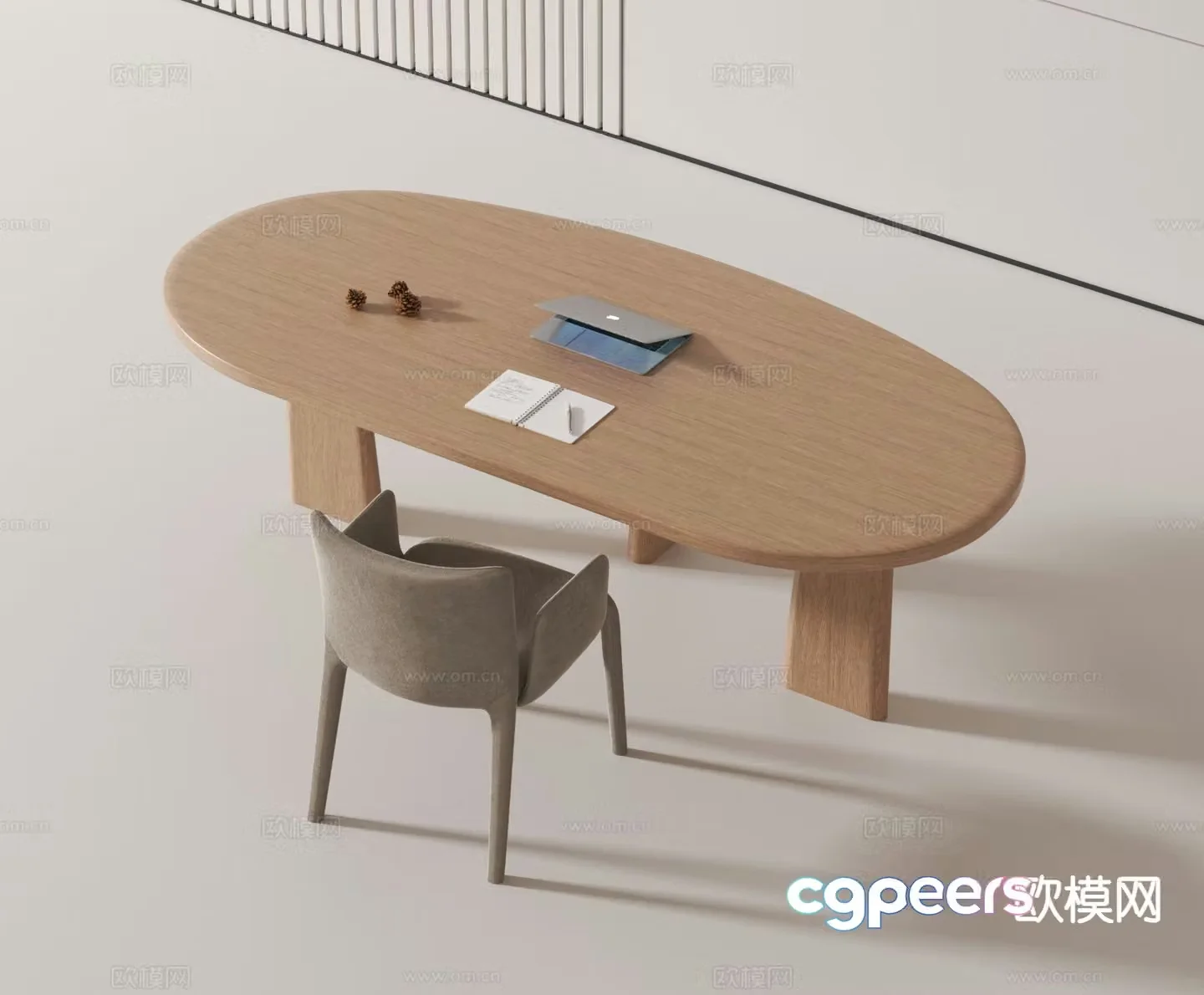 Modern desk chair 3d model