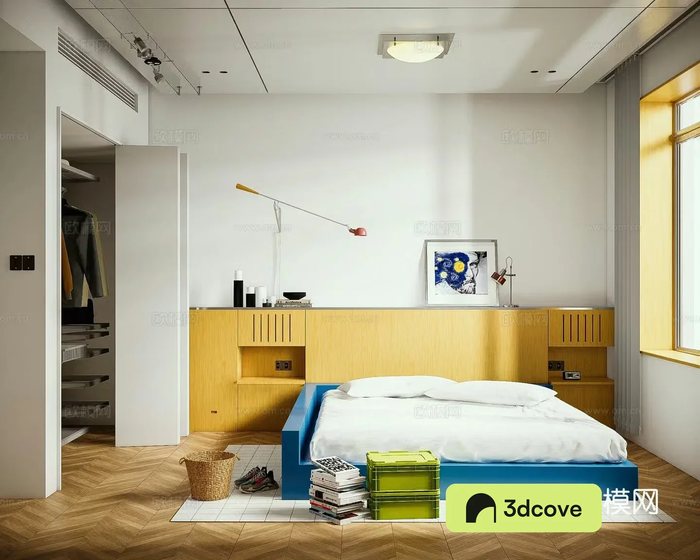 Modern Bauhaus bedroom medieval style bedroom minimalist bedroom wardrobe hanger