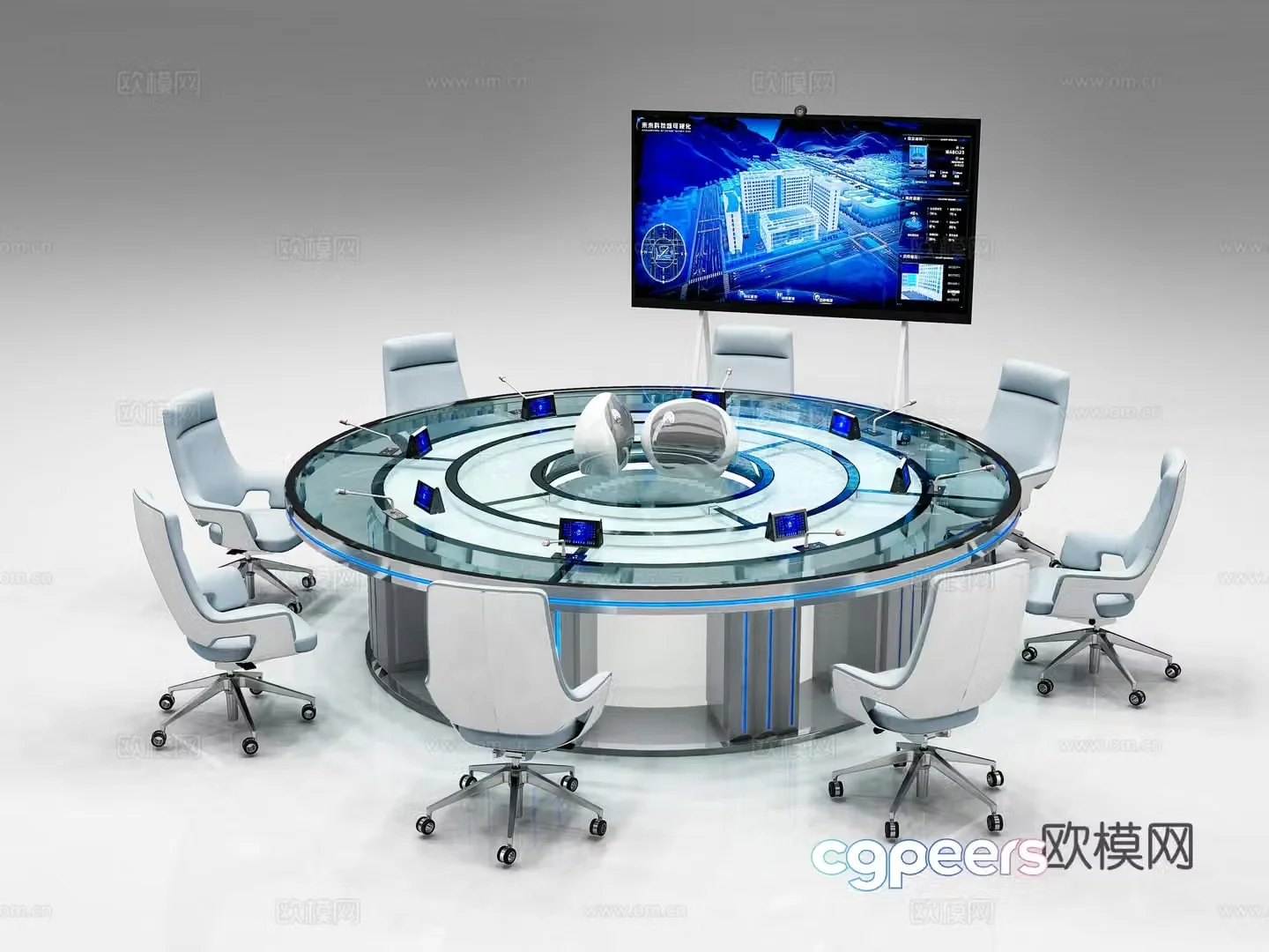 3D model of technology conference table