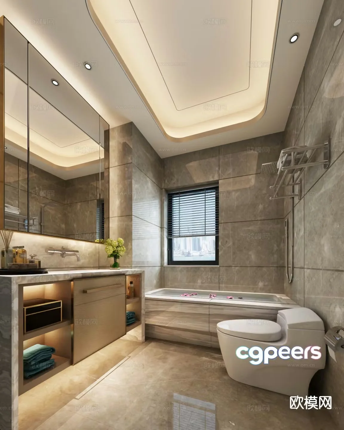 Modern bathroom bathroom 3d model