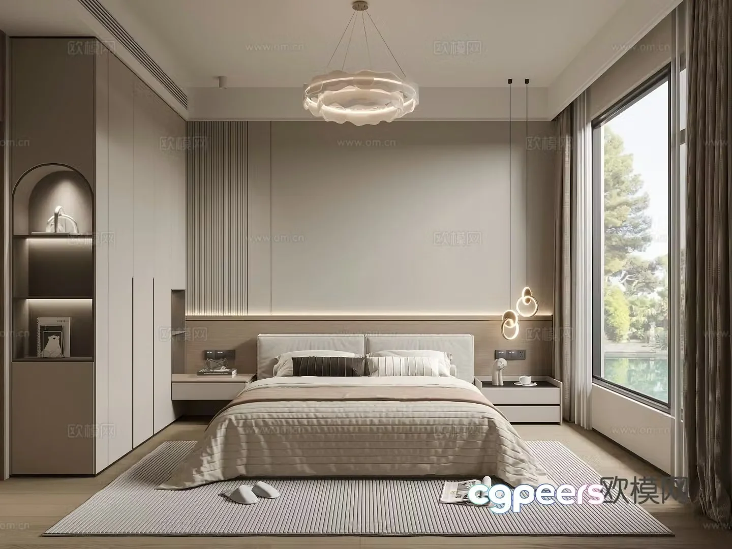 Modern bedroom master bedroom 3d model