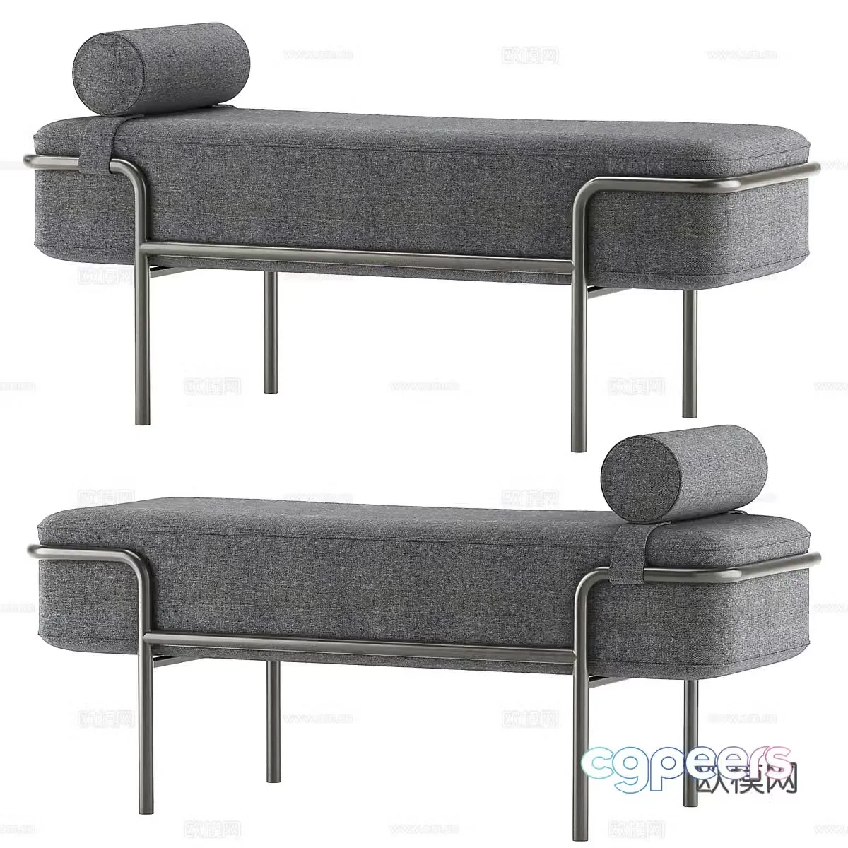 New Chinese Morfeo fabric tail stool 3D model