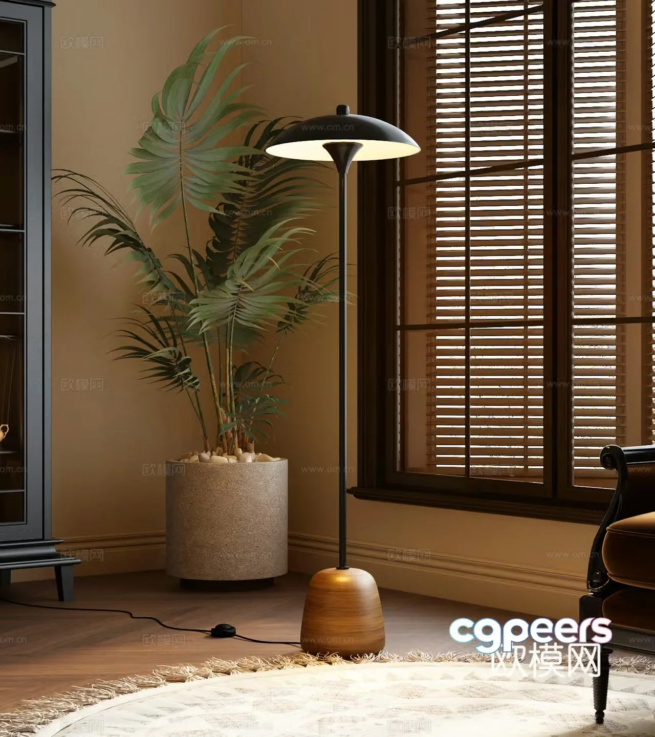 Modern floor lamp 3d model