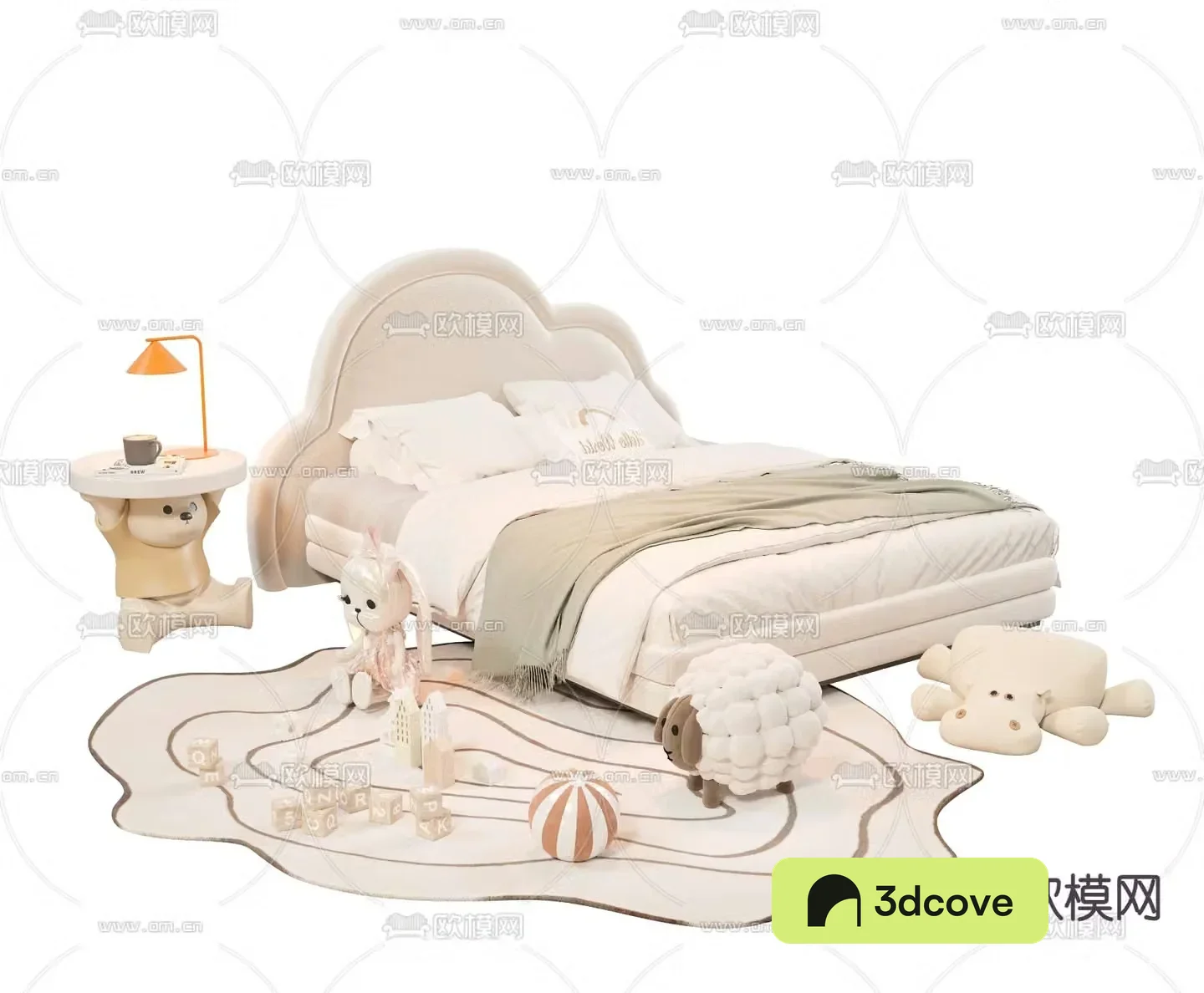 Cream style children’s bed