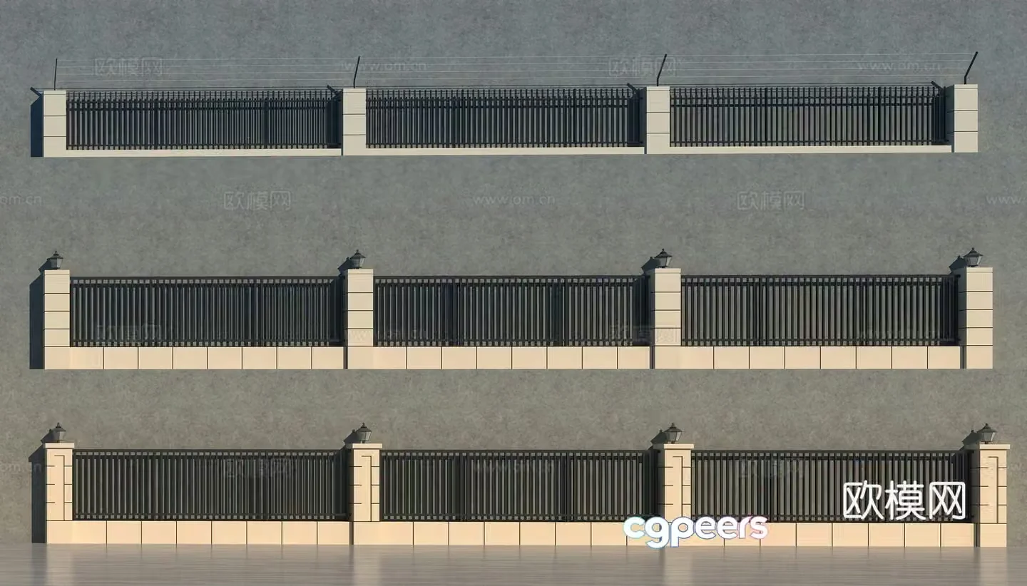 Fence Guardrail Fence 3d Model