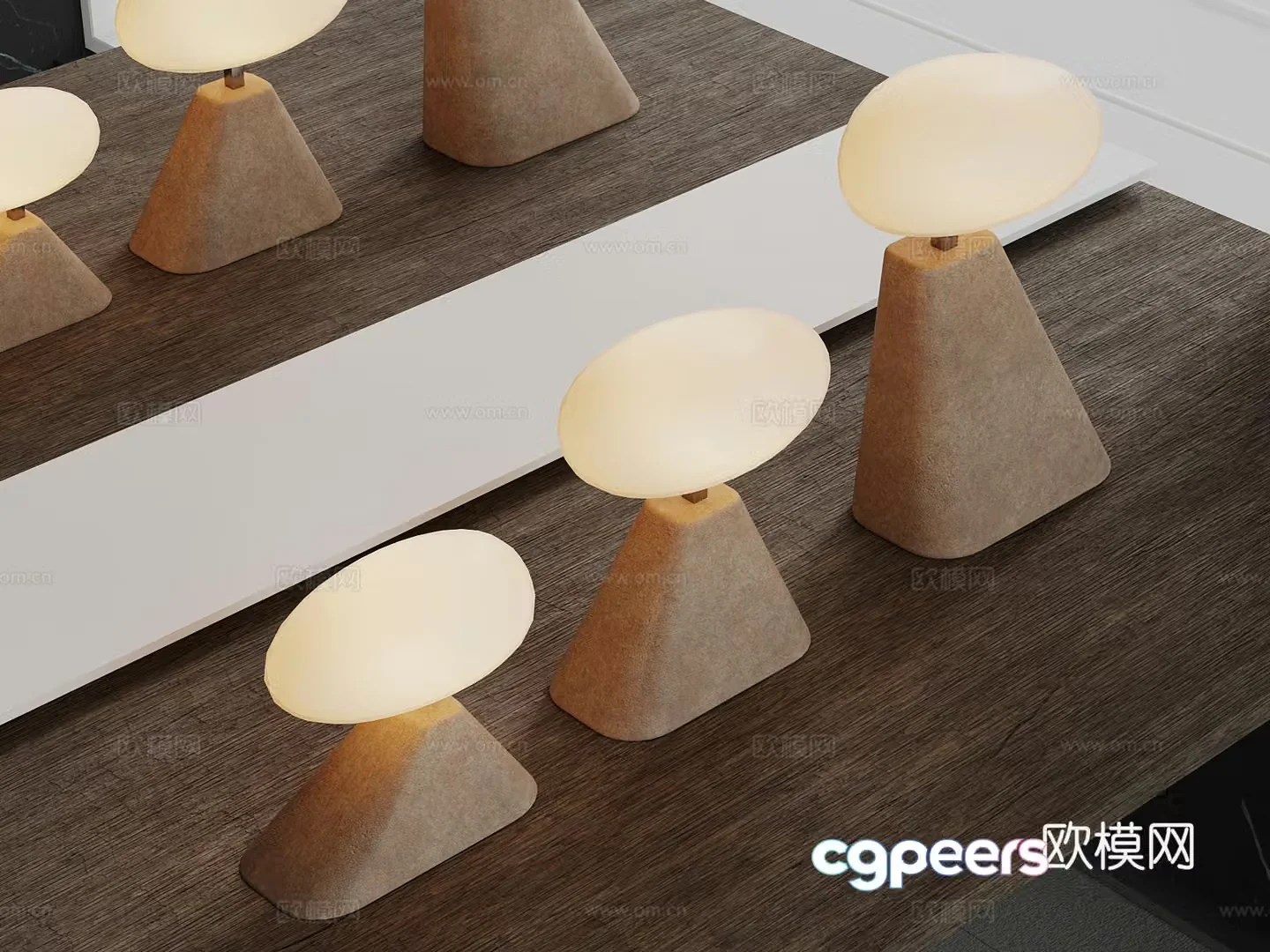 03 Wasabi Fengteng lamp table lamp combination 3D model