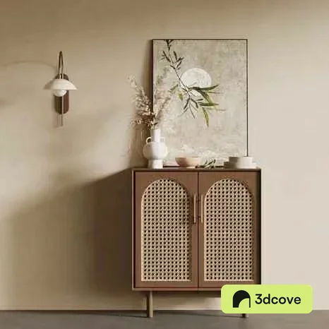 Modern Rattan Cabinet