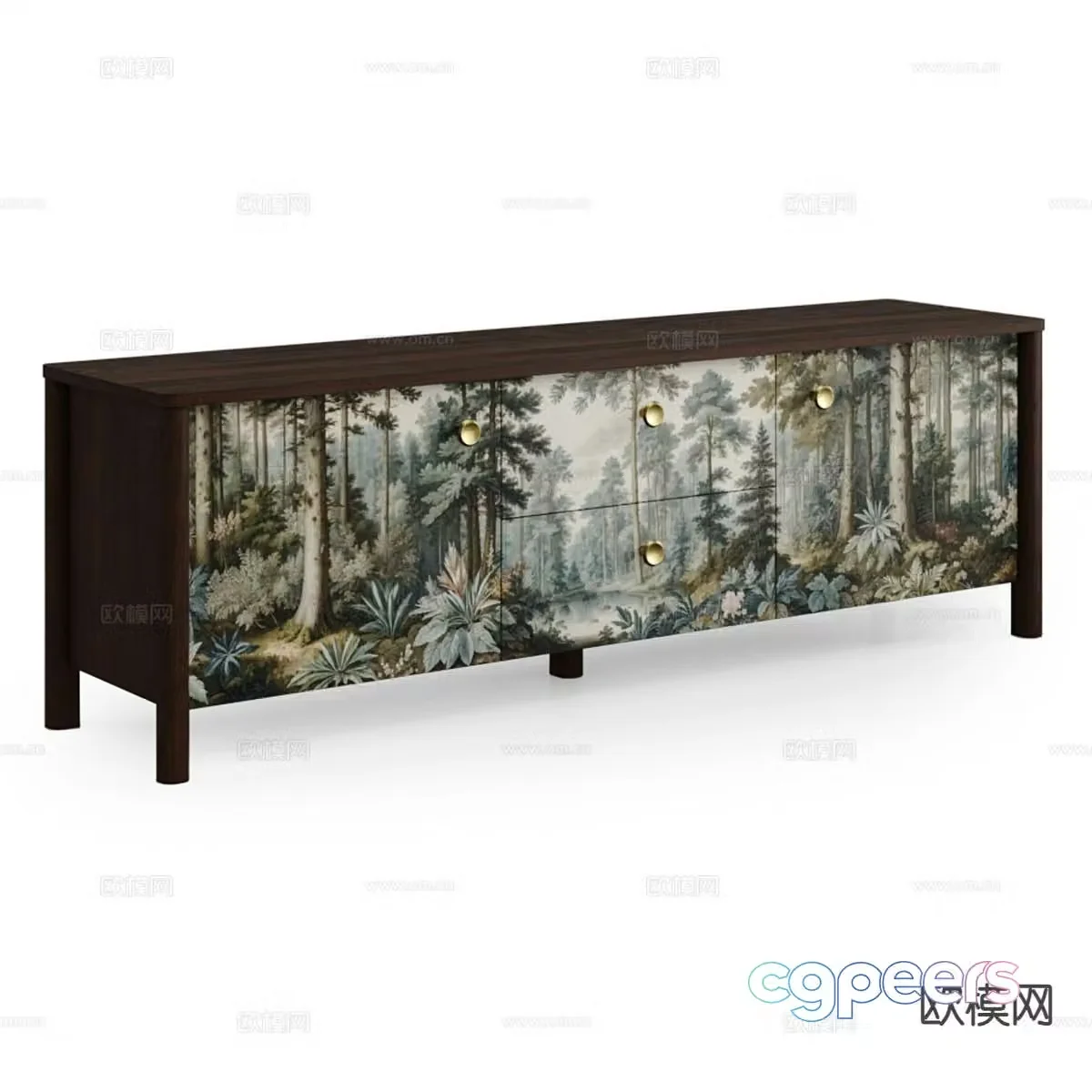 Nordic entrance cabinet side cabinet 3d model