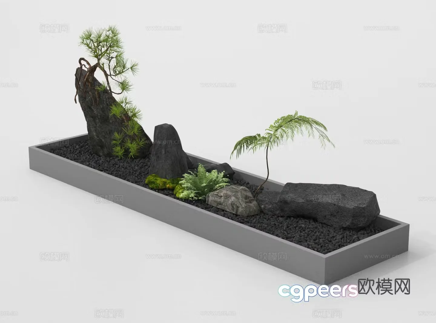 Rockery Plant Landscape Landscape Sketch Garden Landscape Stone Landscape 3D Model