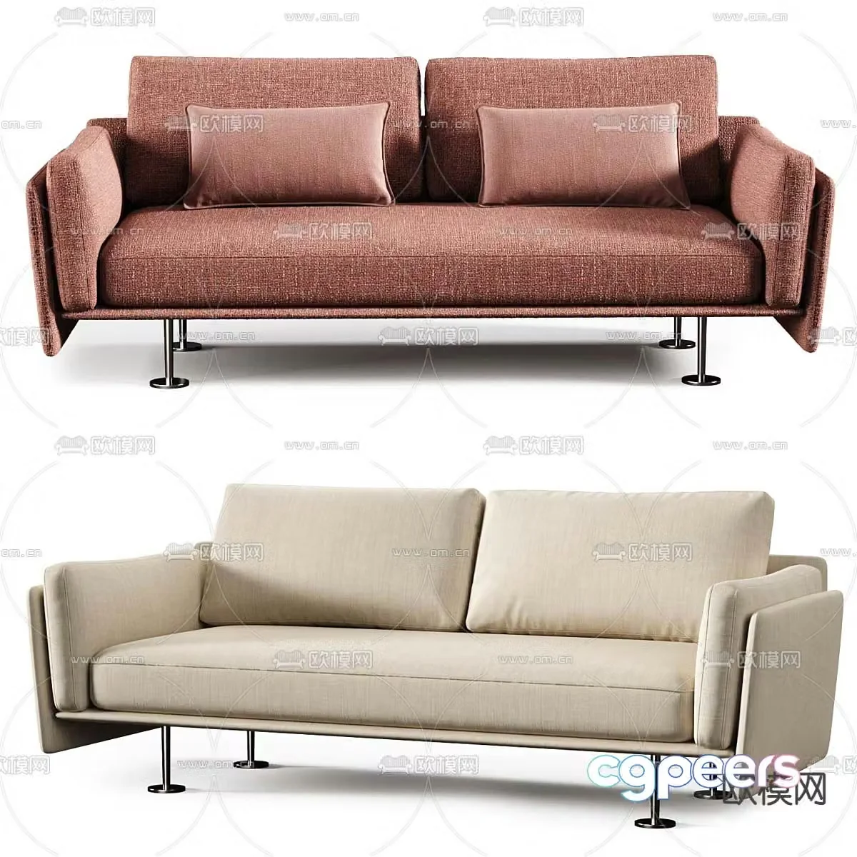 Twils double sofa 3d model