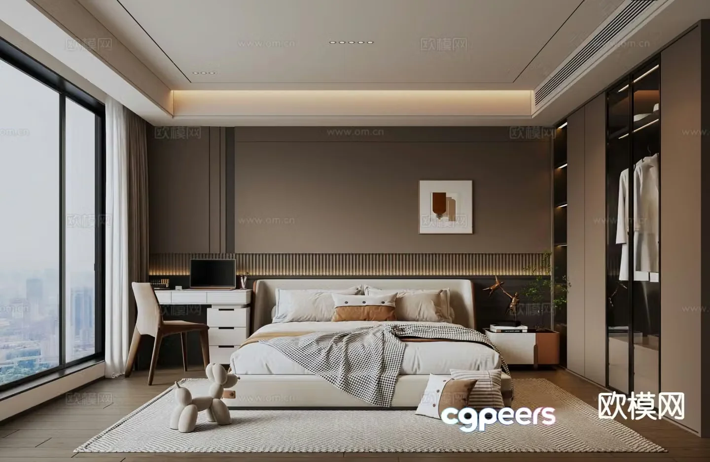 Italian style bedroom master bedroom 3d model