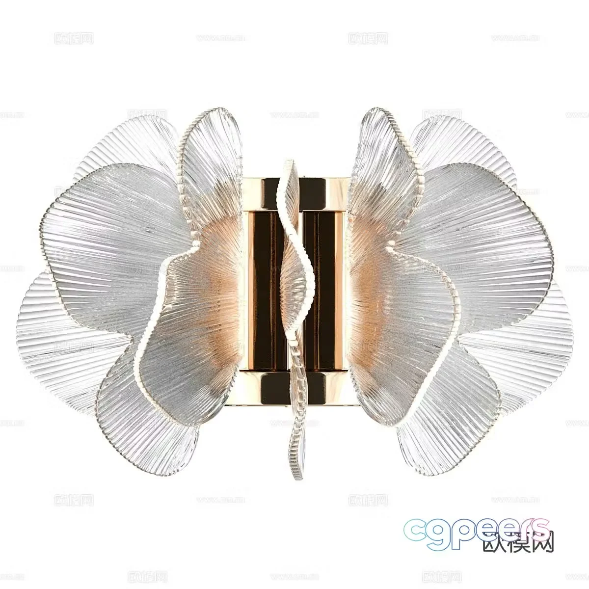 Light luxury wall lamp glass wall lamp 3d model