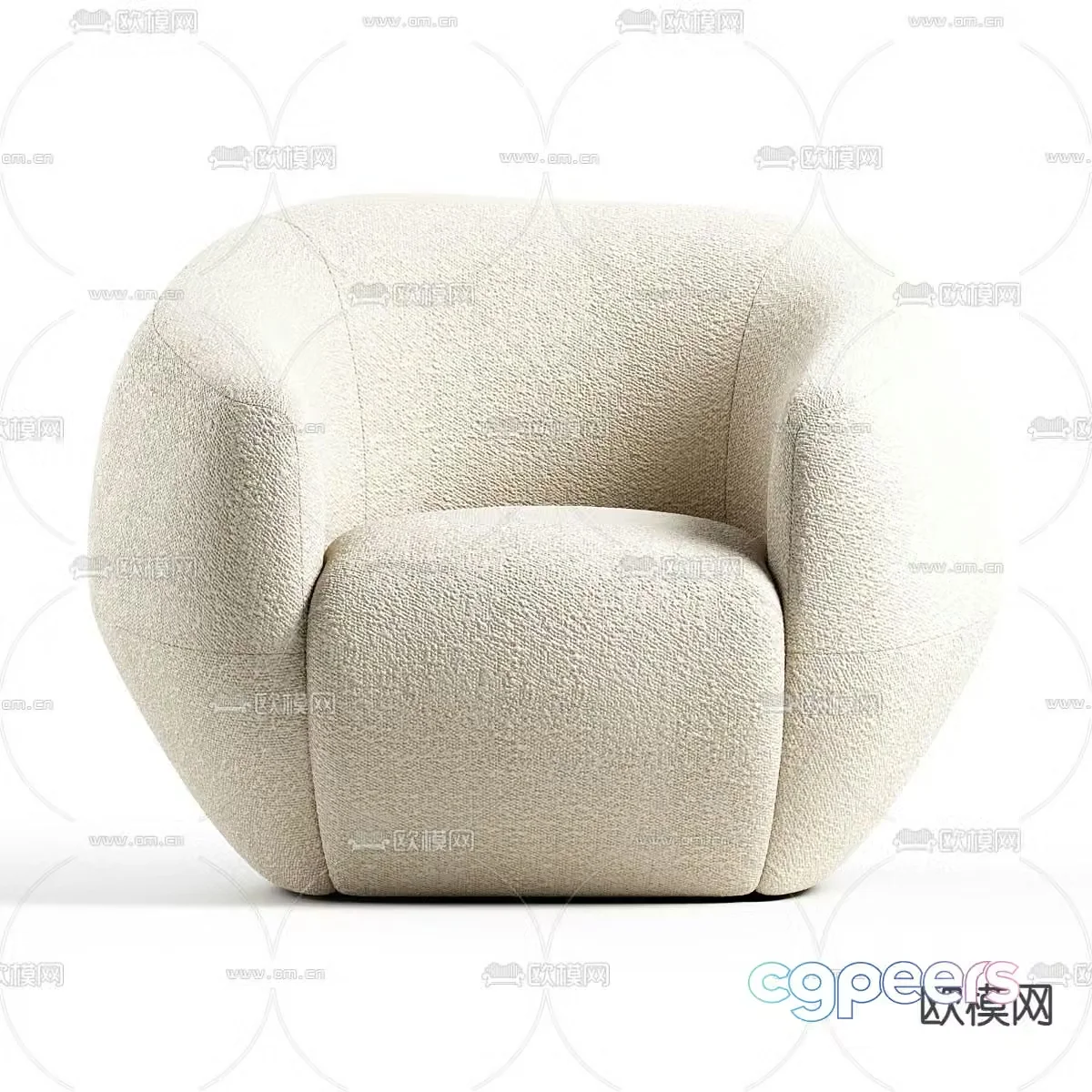 Pierre single sofa leisure sofa 3d model