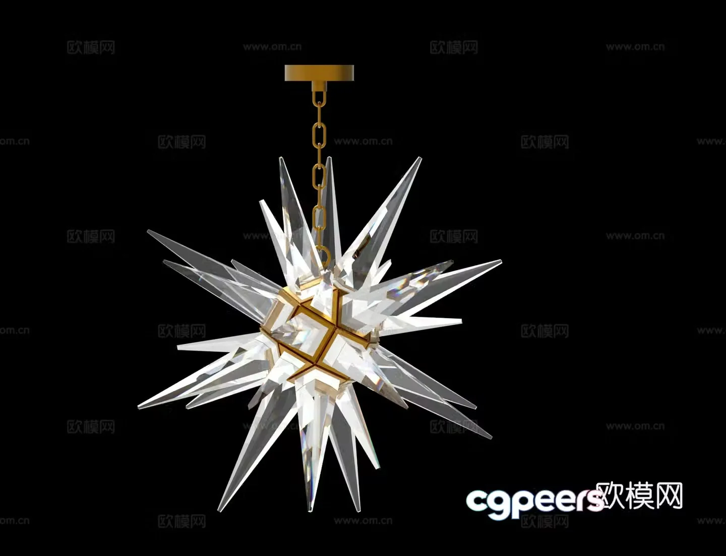 Crystal lamp 3d model