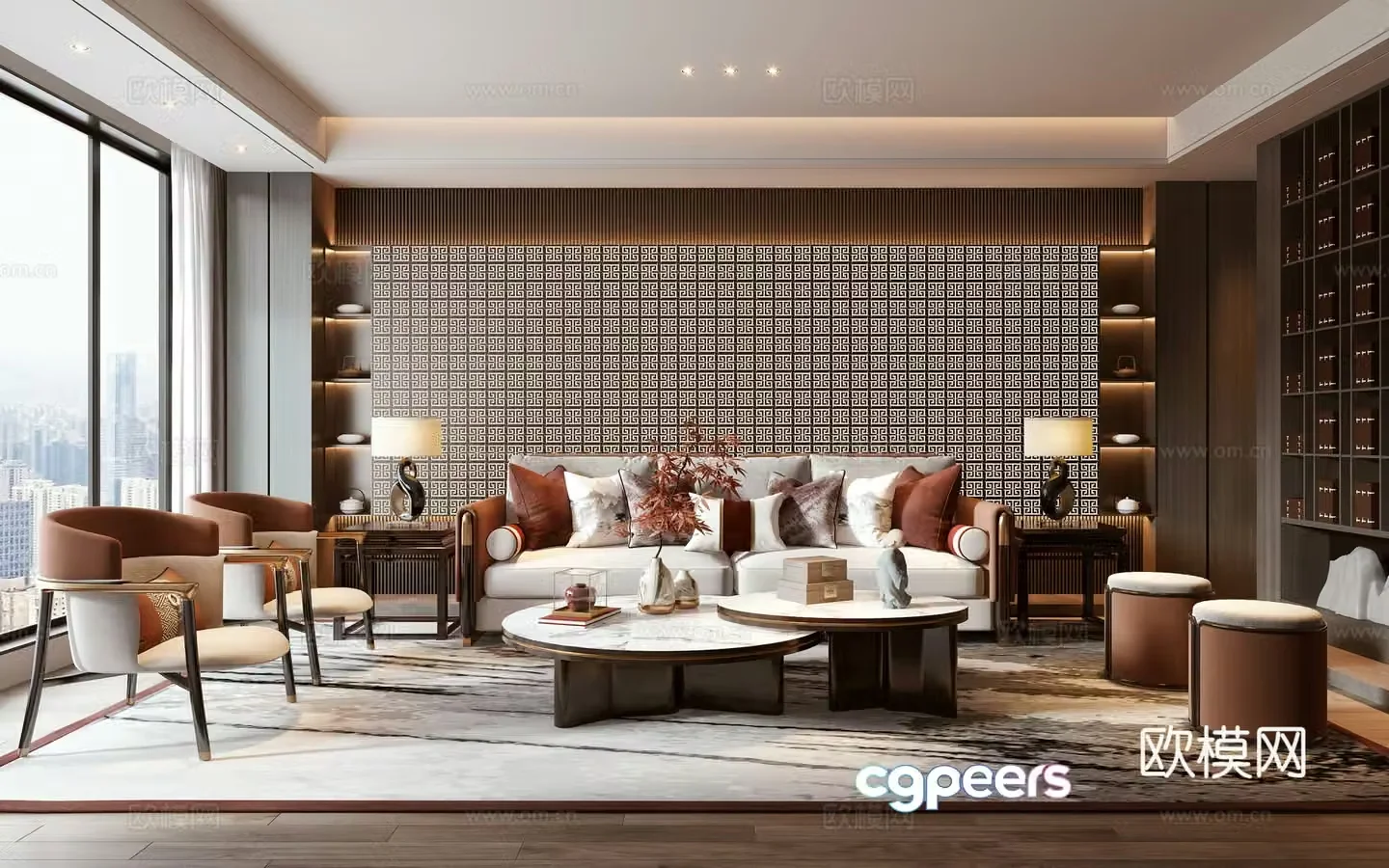 New Chinese living room 3D model