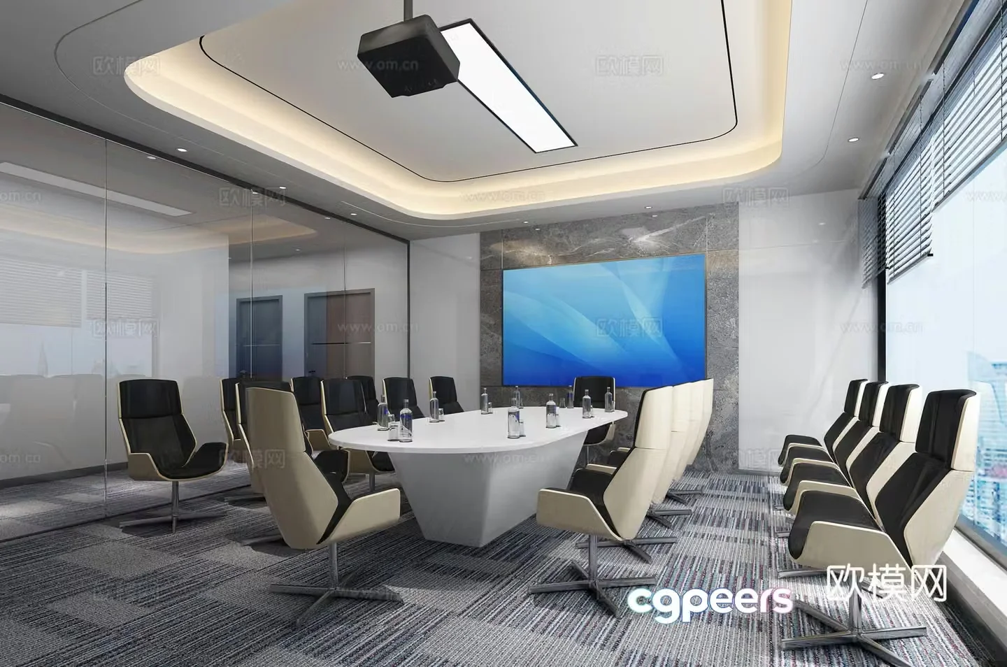 Modern conference room 3d model