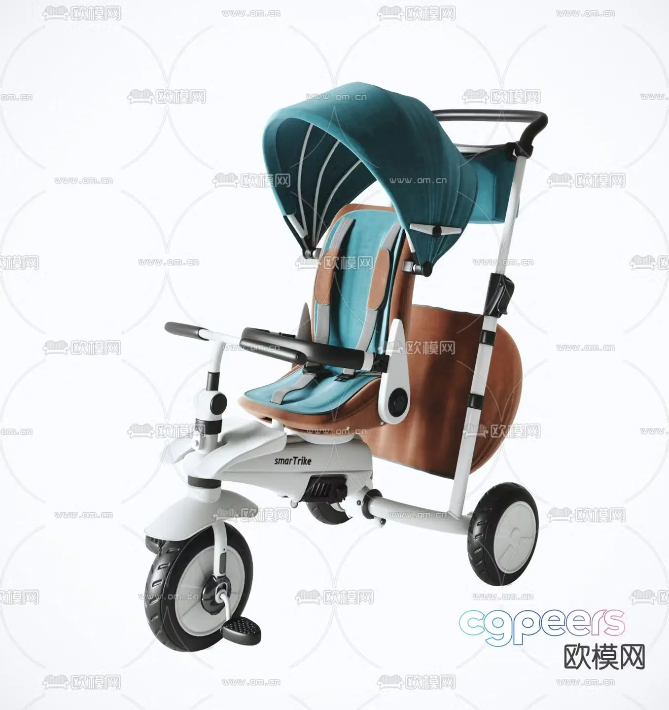 stroller baby stroller cradle 3d model