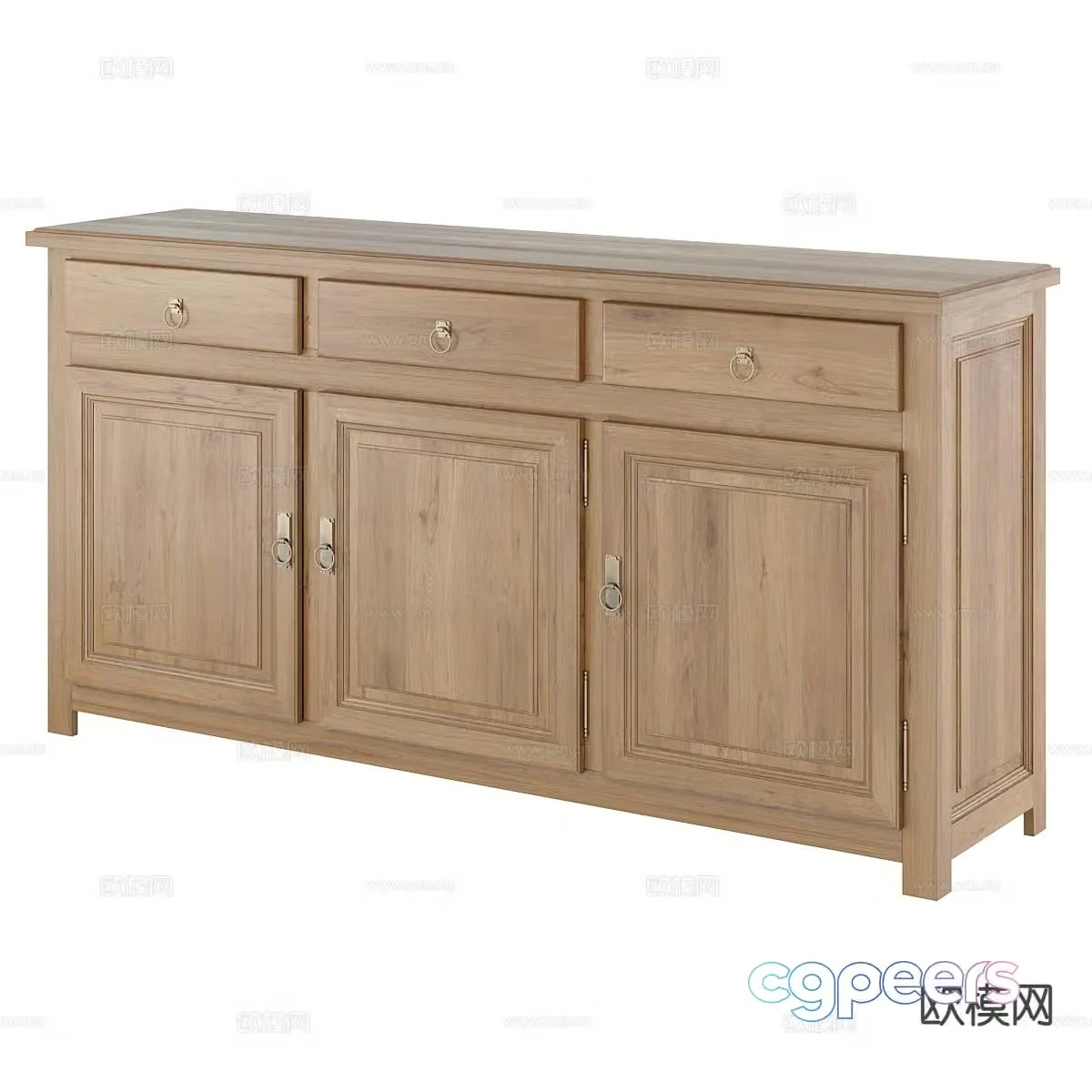 Nordic entryway cabinet 3d model