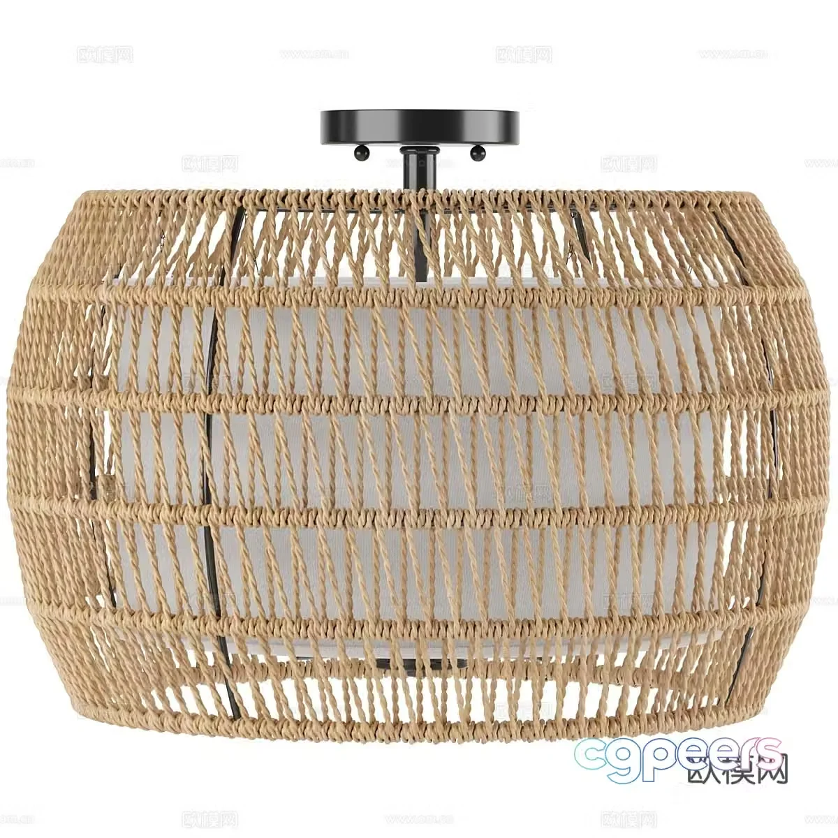 New Chinese style woven ceiling light 3D model