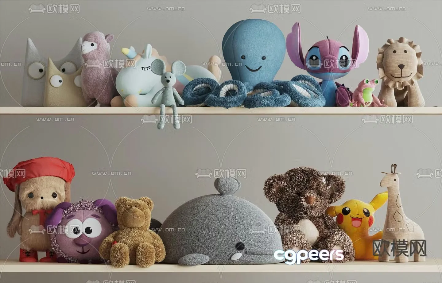 Plush toy doll doll 3d model