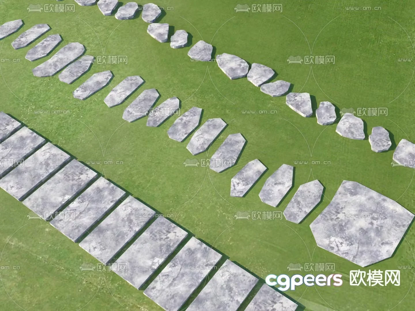 Landscape Garden Road Park Tingbu 3D model