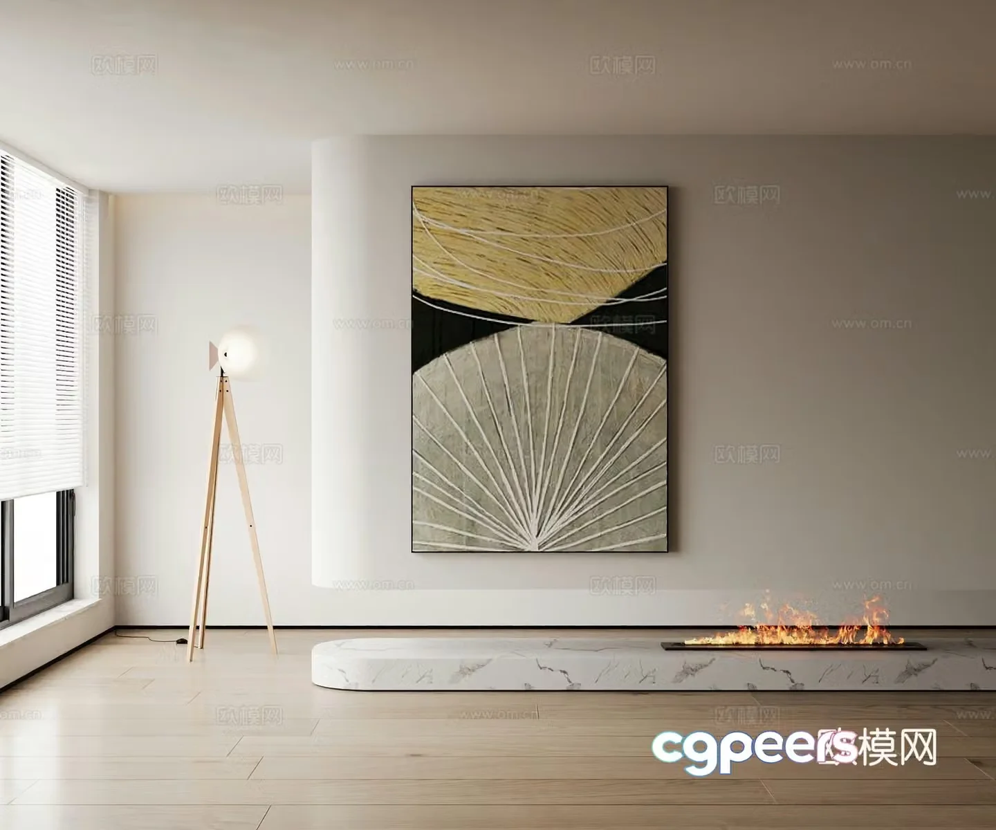 Modern decorative painting 3d model